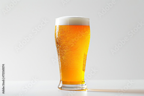 Craft Beer Pint on white background.