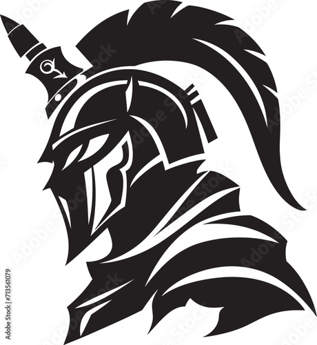 Warzone Warrior Mascot Logo of Lancer Soldier Ironclad Sentinel Vector Soldier Mascot Icon