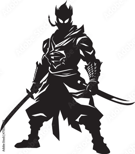Stealth Striker Mascot Icon for Lancer Warrior Iron Legionnaire Vector Lancer Soldier Icon
