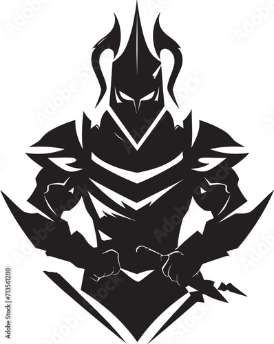 Iron Legionnaire Vector Lancer Soldier Icon Battlefront Guardian Mascot Logo Design for Lancer Soldier