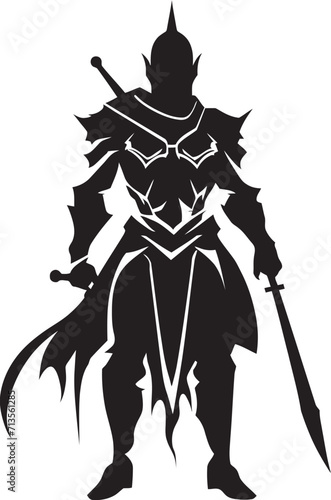 Elite Enforcer Lancer Soldier Mascot Icon Design Crimson Lance Mascot Logo of Lancer Soldier
