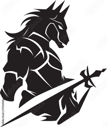 Ghost Guardian Lancer Soldier Mascot Emblem Swift Strikeforce Mascot Logo Design for Lancer Soldier