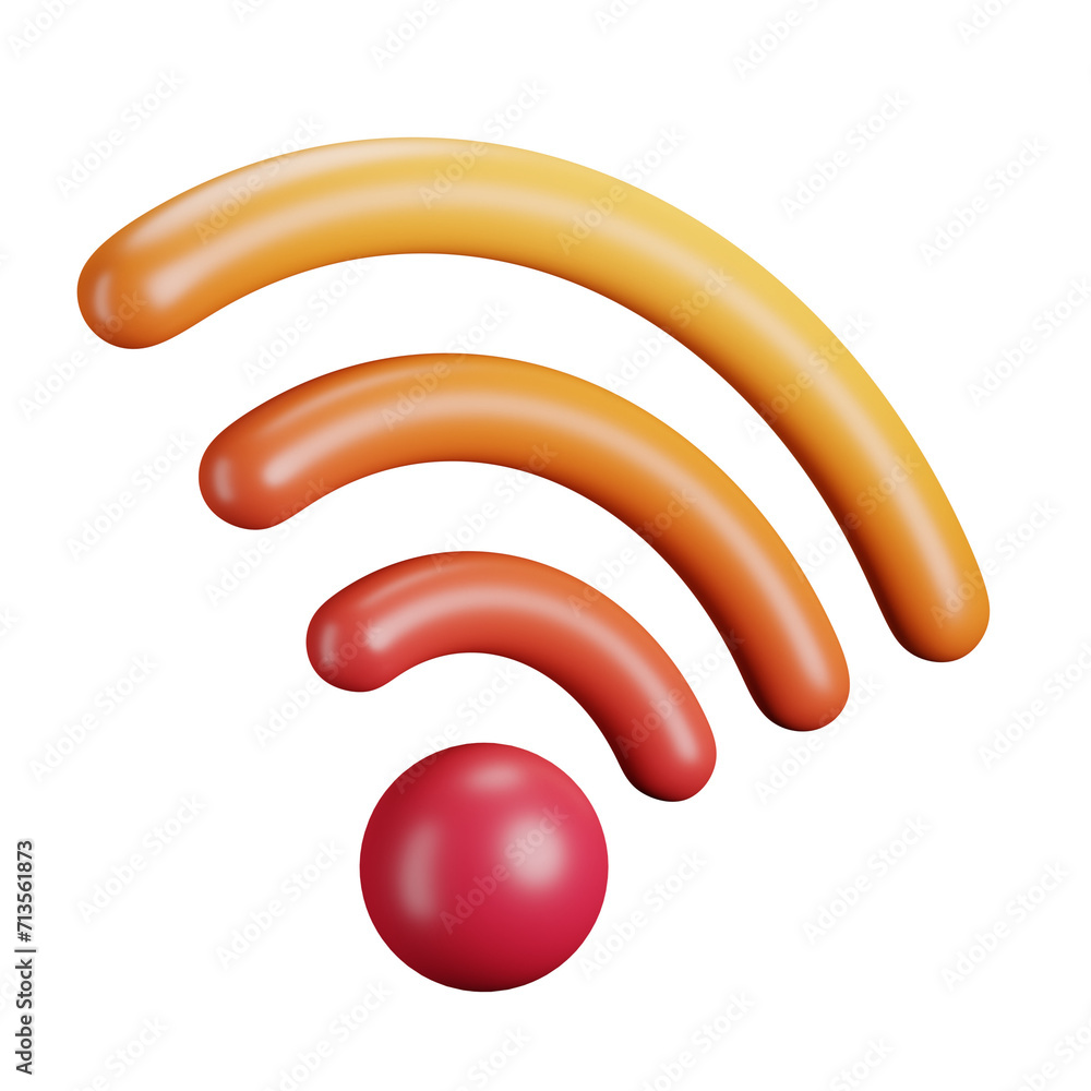 3D wifi symbol, vibrant colors, soft shading, glossy finish, minimalistic design, isolated on white background, modern tech icon.
3D wifi symbol, vibrant colors, soft shading, glossy finish, minimalistic design, isolated on white background, modern tech icon.