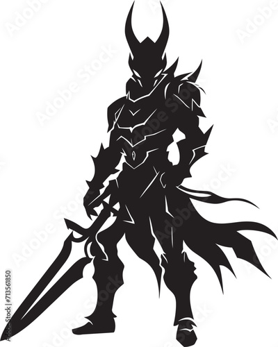 Elite Enforcer Vector Logo of Lancer Soldier Mascot Thunderbolt Trooper Lancer Soldier Emblem in Vector