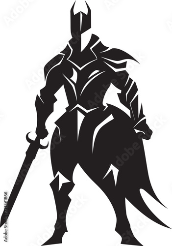 Iron Legionnaire Vector Design of Lancer Soldier Mascot Swift Spearhead Lancer Soldier Vector Emblem