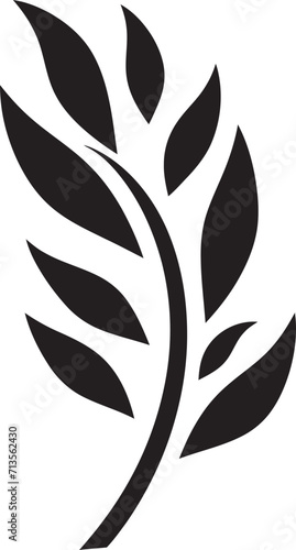 Harmony in Nature Natures Vector Emblem with Leaf Silhouette Whispering Greens Silhouetted Leaf Logo Design