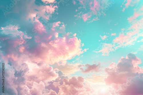 Holographic Sky: Delicate Colors Background for Joyful and Festive Celebrations
