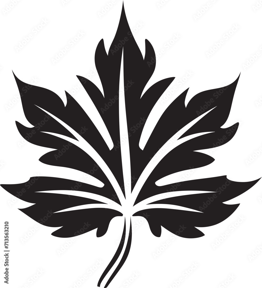 Enchanted Greens Emblem of Leaf Silhouette Evergreen Essence Silhouetted Leaf Logo in Vector