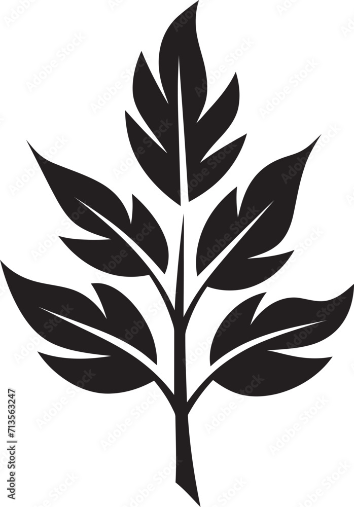 Bountiful Branches Leaf Silhouette Logo in Vector Foliage Fantasy Emblem with Leaf Silhouette Design Bountiful Branches Leaf Silhouette Logo in Vector Foliage Fantasy Emblem with Leaf Silhouette Design