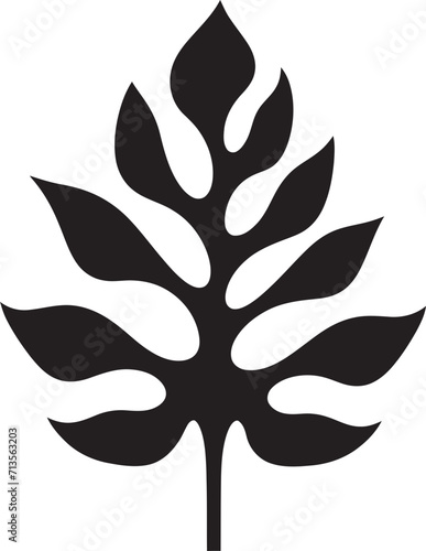 Organic Harmony Leaf Silhouette Icon Design Natures Elegance Vector Logo with Leaf Silhouette