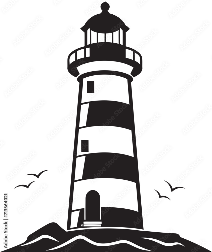 Coastal Watch Sentinel Lighthouse Logo in Vector Seafaring Illumination Nautical Logo Design Coastal Watch Sentinel Lighthouse Logo in Vector Seafaring Illumination Nautical Logo Design