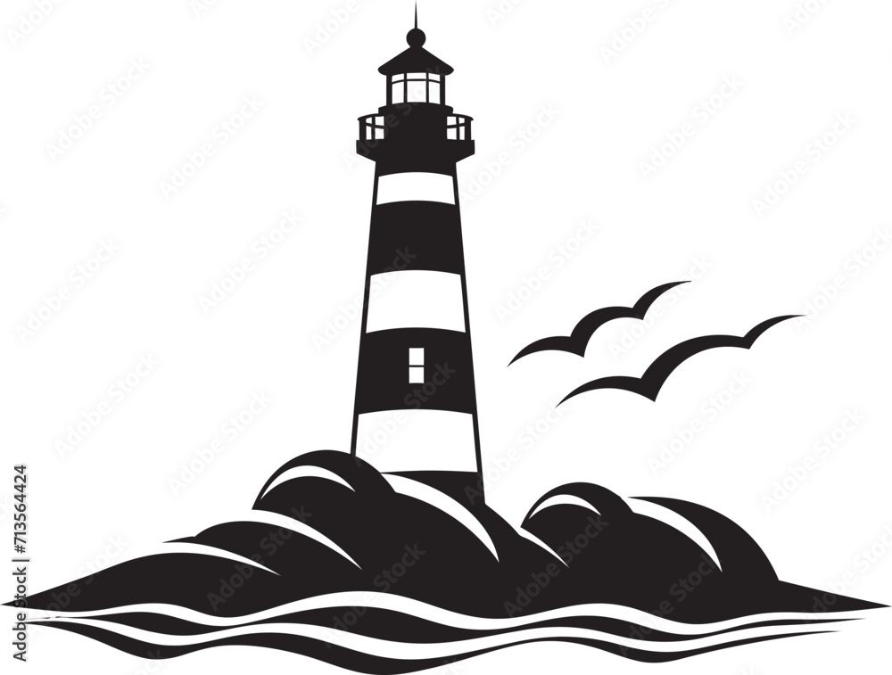 Guiding Light Crest Nautical Lighthouse Logo Coastal Illuminance Vector Icon for Lighthouse Design Guiding Light Crest Nautical Lighthouse Logo Coastal Illuminance Vector Icon for Lighthouse Design