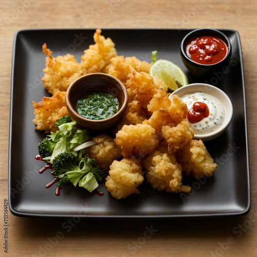 Crispy Vegetable Tempura - Japanese Delight with Flavorful Dipping Sauce