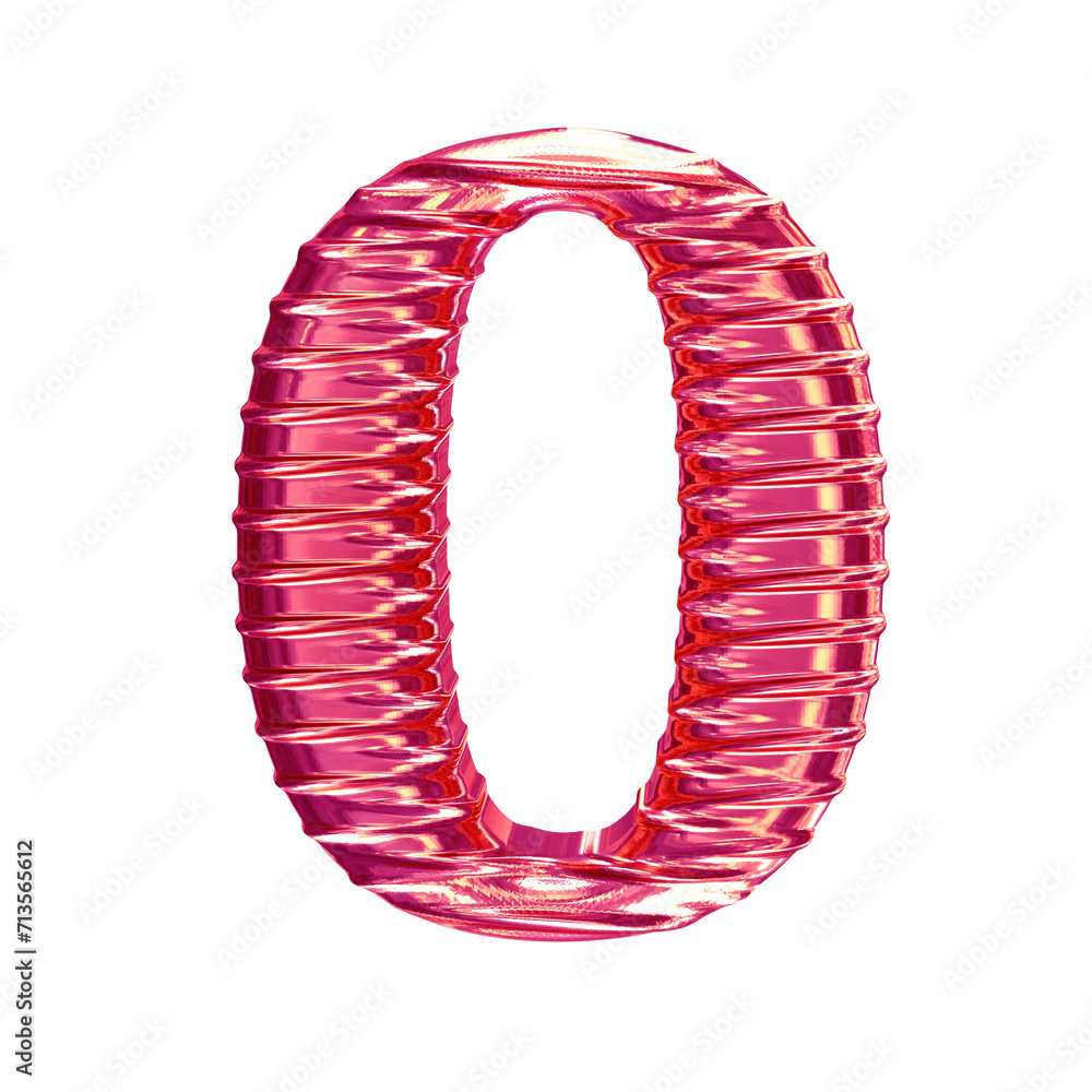 Fluted pink symbol. number 0 Fluted pink symbol. number 0