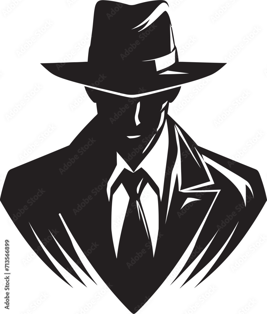 Tailored Ties Mafia Crest Design Infinite Infamy Suit and Hat Logo Symbol Tailored Ties Mafia Crest Design Infinite Infamy Suit and Hat Logo Symbol