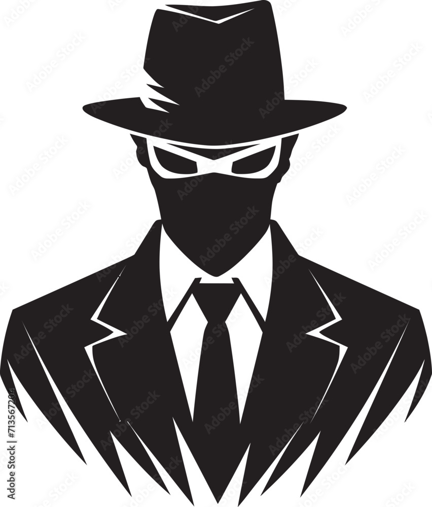 Organized Crime Overture Mafia Vector Icon Tailored Tyranny Emblem of Mafia Boss Attire