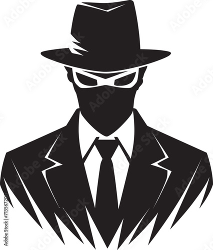 Organized Crime Overture Mafia Vector Icon Tailored Tyranny Emblem of Mafia Boss Attire