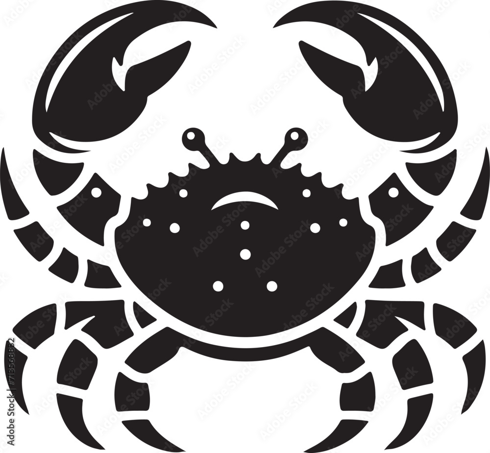 Obraz premium Crab silhouette illustrator 