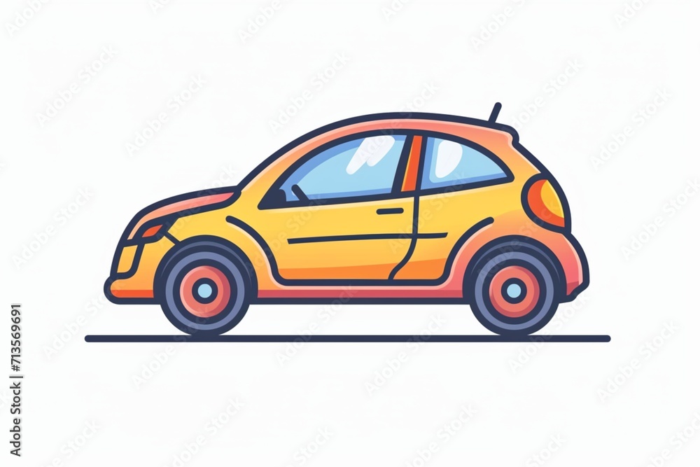 Car and rent simple minimal thin line icons. Related car rent, repair, transport, travel. Editable stroke. Vector illustration.