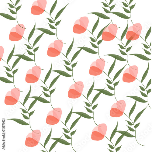 seamless pattern with floral vector roses