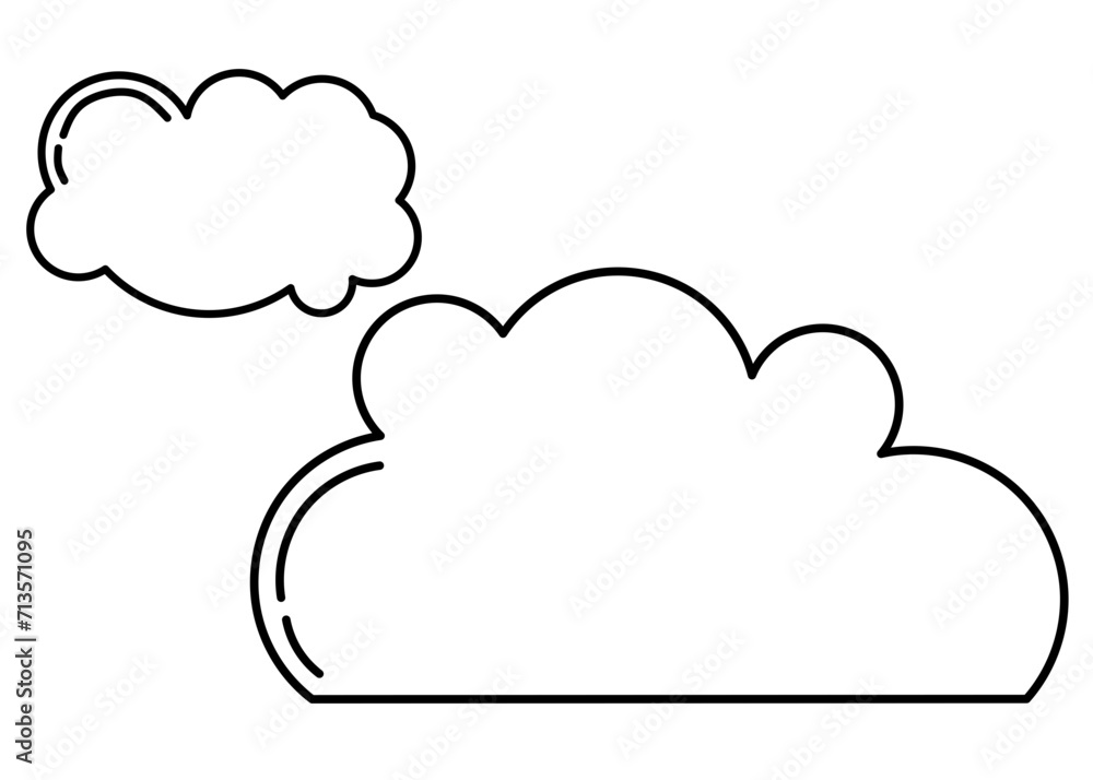 Cute Cloud Line Doodle Cute Cloud Line Doodle