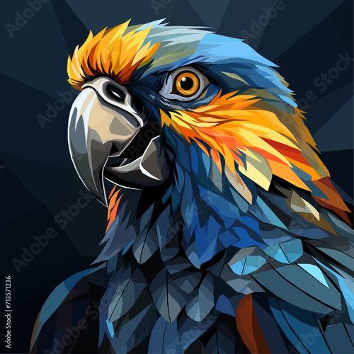 blue and yellow parrot 