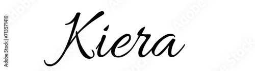 Kiera - black color - female name - ideal for websites, emails, presentations, greetings, banners, cards, books, t-shirt, sweatshirt, prints, cricut, silhouette,	