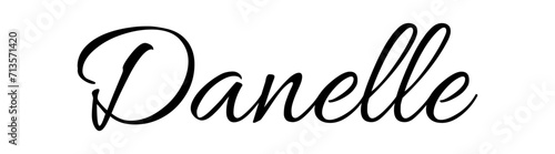 Danelle - black color - female name - ideal for websites, emails, presentations, greetings, banners, cards, books, t-shirt, sweatshirt, prints, cricut, silhouette,	