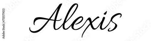 Alexis - black color - name - ideal for websites, emails, presentations, greetings, banners, cards, books, t-shirt, sweatshirt, prints, cricut, silhouette, 