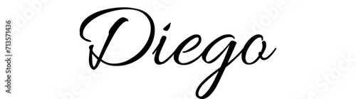 Diego - black color - name - ideal for websites, emails, presentations, greetings, banners, cards, books, t-shirt, sweatshirt, prints, cricut, silhouette,	
