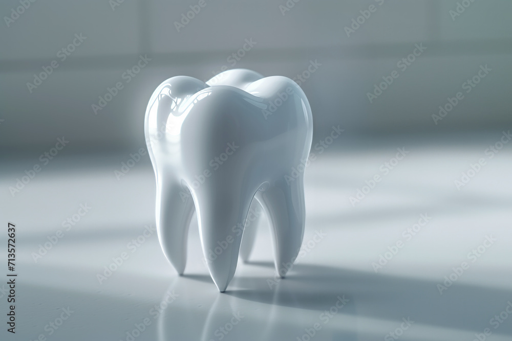 A 3D model of a white tooth A 3D model of a white tooth