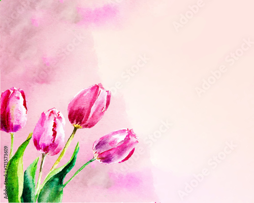 Namalowane tulipany tło