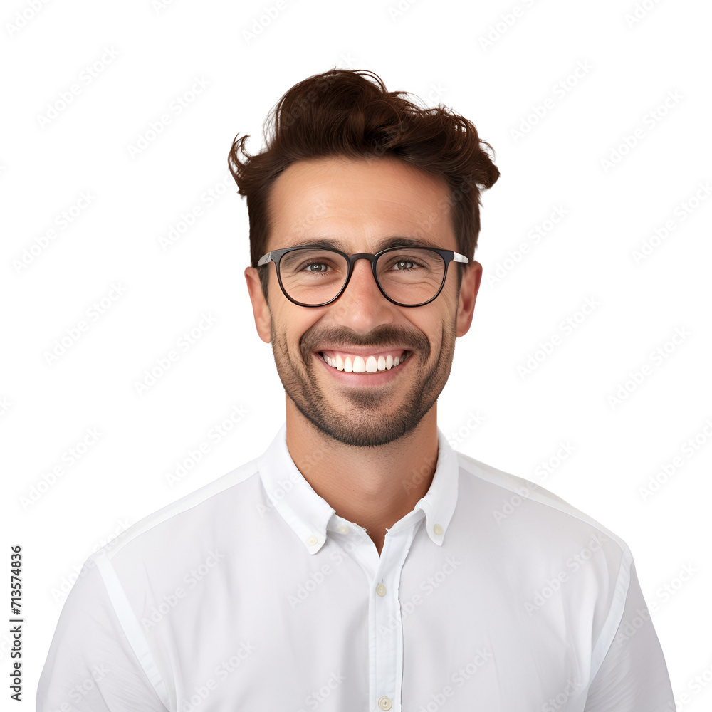 Wearing Glasses: The Portrait of a Happy Smiling Teacher Man, Isolated on Transparent Background, PNG Wearing Glasses: The Portrait of a Happy Smiling Teacher Man, Isolated on Transparent Background, PNG