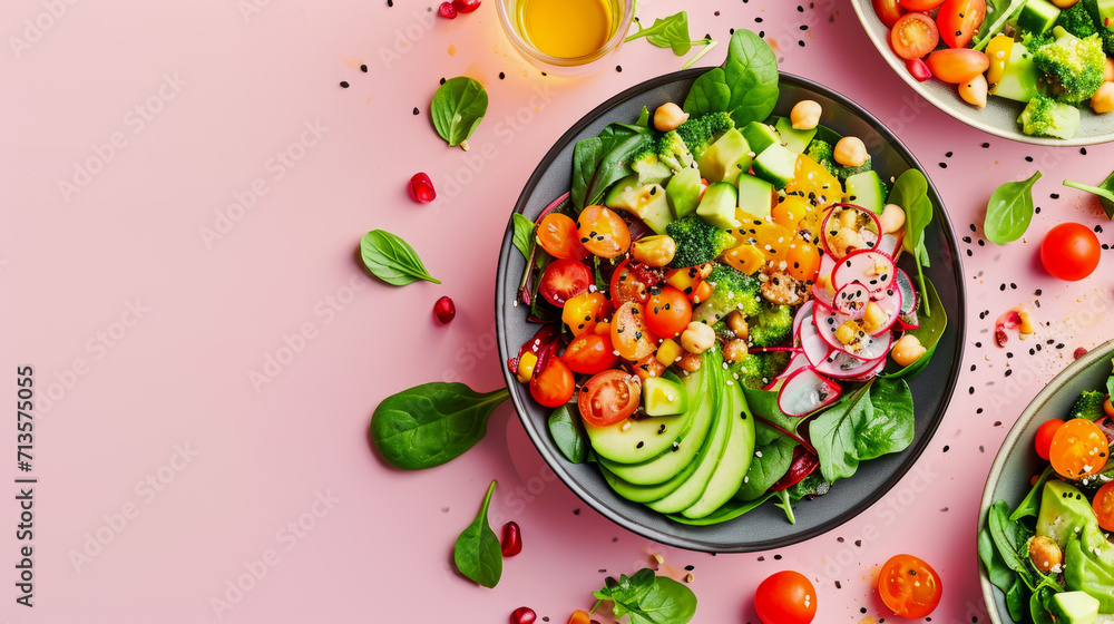 Vegetarian snacks and avocado salad Vegetarian snacks and avocado salad