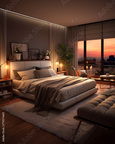 Cozy sophistication of a bedroom retreat