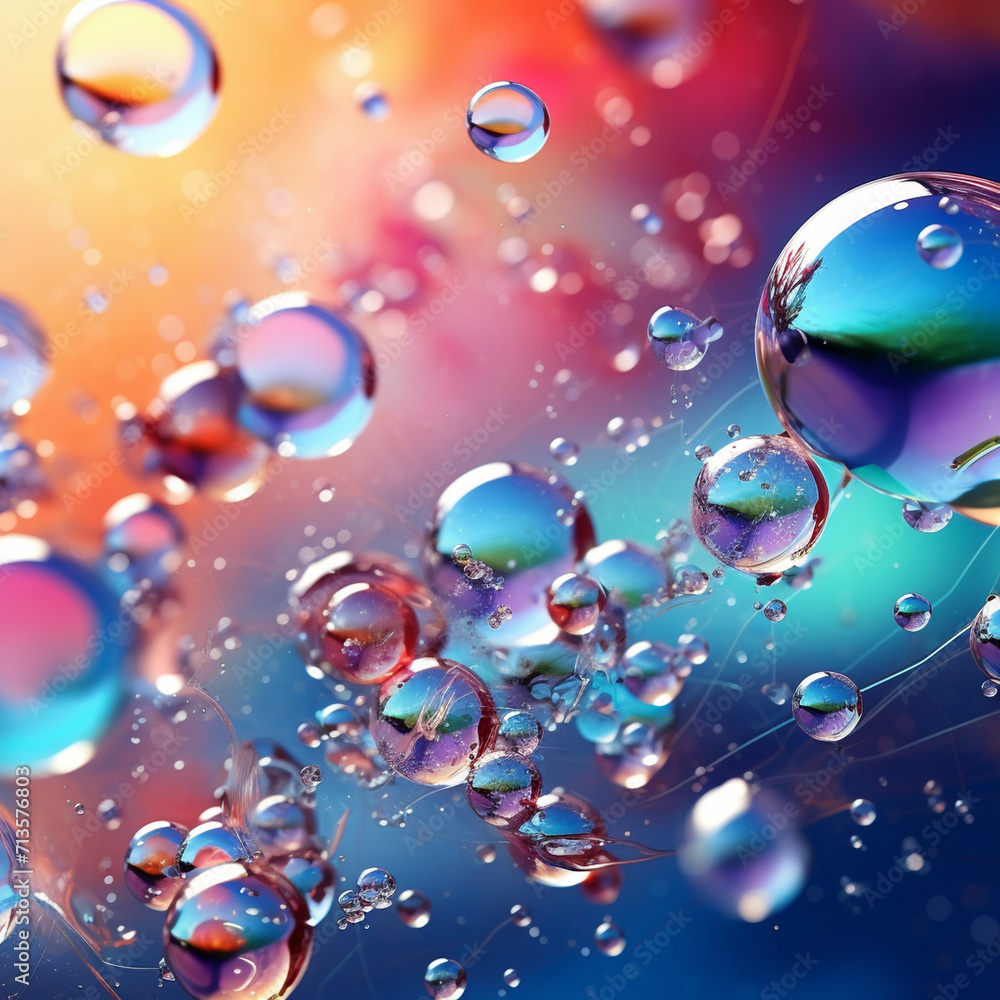 Closeup Shot Of Vibrant Abstract Water And Oil Soap Bubble,Bubbles Macro Image,Bubbles
