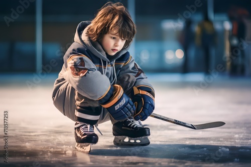 child playing ice skates