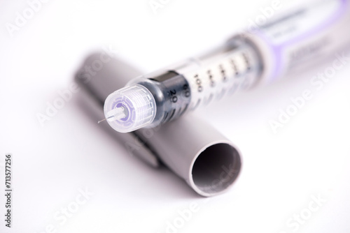 Close-up Insulin syringe pen 