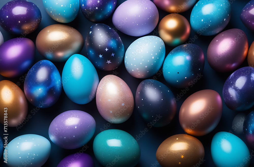  Abstract Galaxy Easter Eggs 