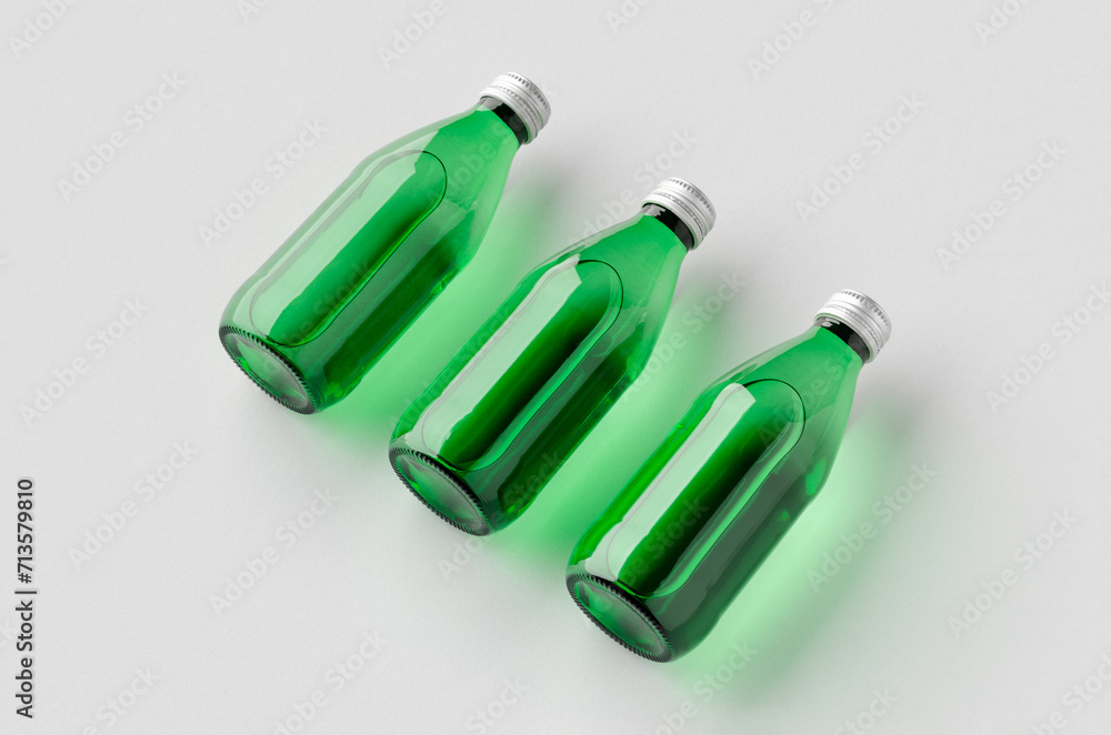 Water bottle mockup. Green glass. Water bottle mockup. Green glass.