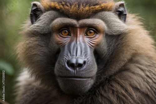 close up of a baboon photo