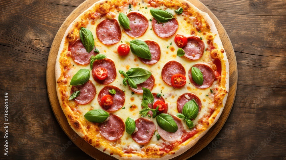 Napoli Pizza Delight background with copy space Napoli Pizza Delight background with copy space