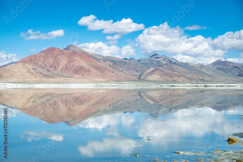 Tso Momriri, a high-altitude lake in the Himalayas, Ladakh, mountain lake, India