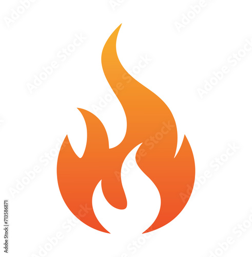 Fire flame icon template color editable. Fire flame symbol vector sign isolated on white background
