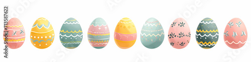 Easter Egg Banner or Footer, repeating tile