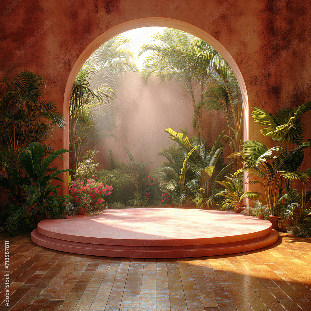 The product stand awakens with the world, illuminated by the soft glow of sunrise. The product stand awakens with the world, illuminated by the soft glow of sunrise.