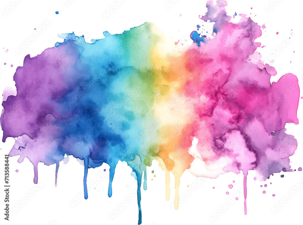 Fototapeta premium watercolor stain with color gradient