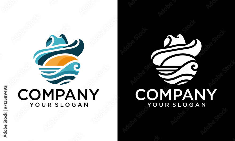 Fototapeta premium Beach accessories, summer hats collection vector