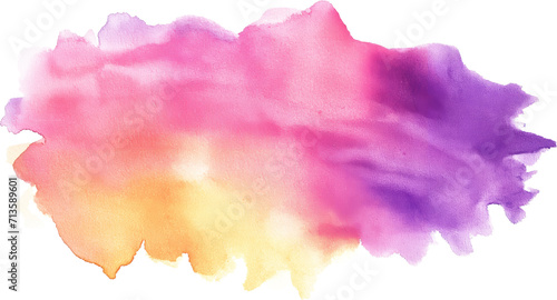 watercolor stain with color gradient perfect spot on a transparent background