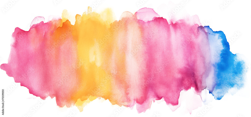 Watercolor stain on a transparent background - obrazy, fototapety, plakaty 